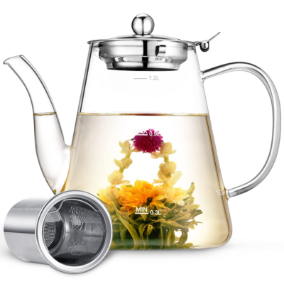 Glass Teapot with Blooming Tea Infuser