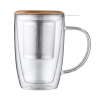 Double-Walled Glass Tea Mug with Infuser